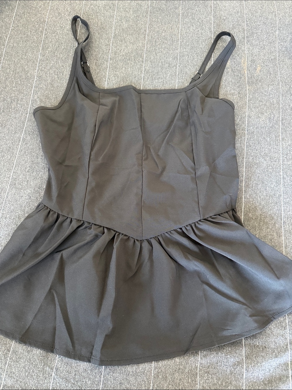Women’s Black Peplum Camisole Top SHEIN - M